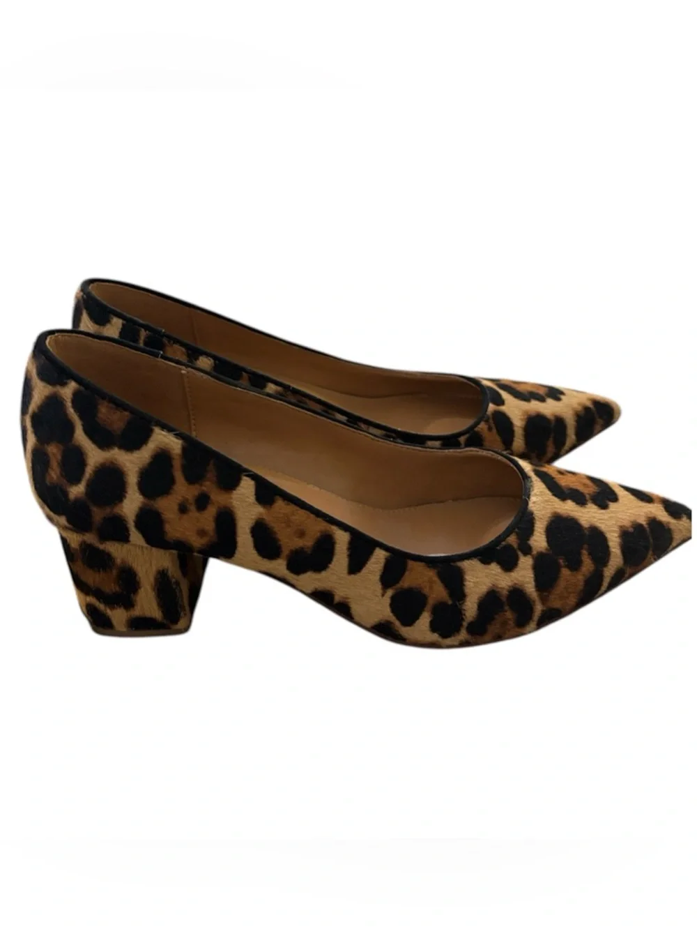 J. Crew Leopard Print Pointed-Toe Heels - Brown/Black Size 7‎